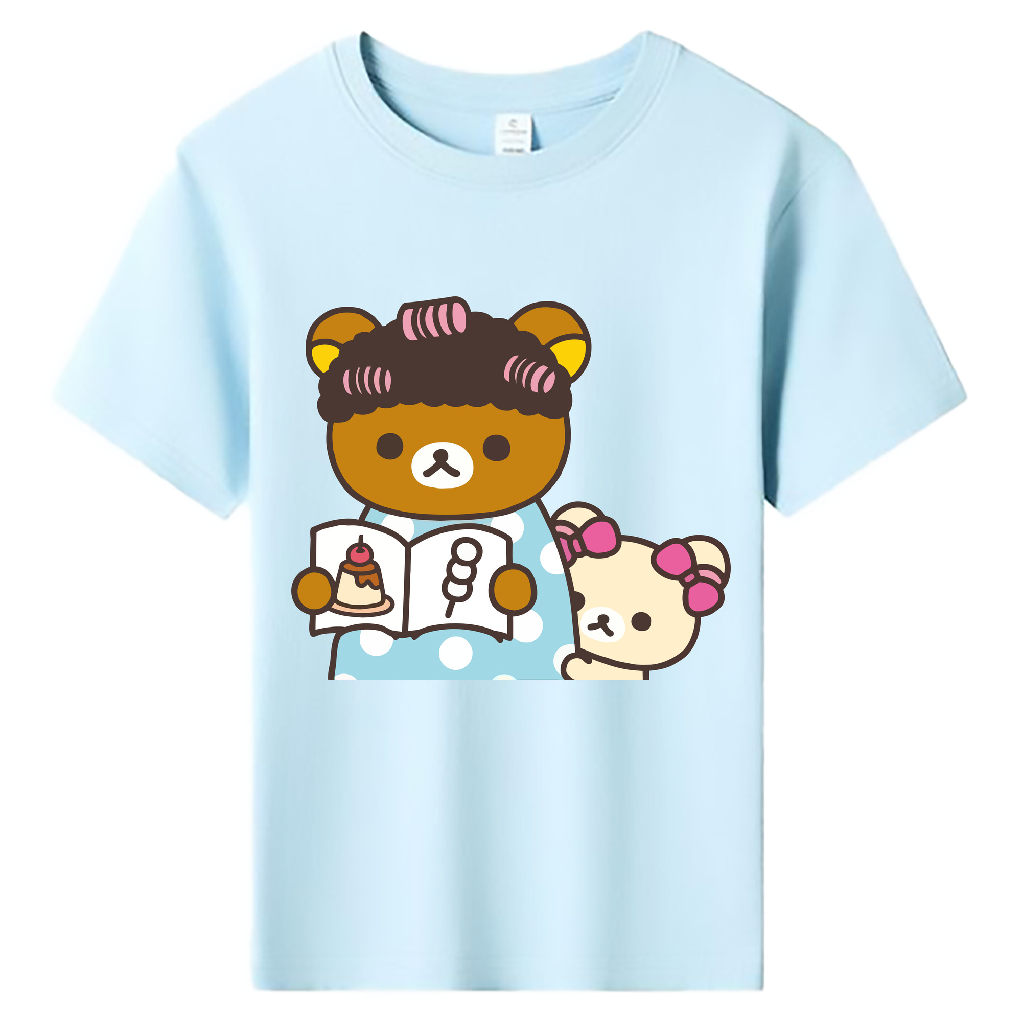 （画像用） リラックマ リラックマ キイロイトリ Rilakkuma Korilakkuma Kiiroitori 綿100％キッズTシャツ（フロントプリント）